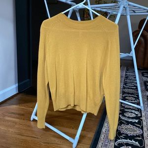 Aritzia LUXE Cashmere Crew Sweater in color Golden Oak